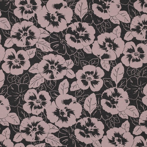 Blumen anthrazit jersey - anthrazit,